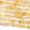 Citrine 10x16mm Faceted Tube Beads - 15 inch strand