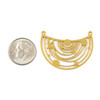 18k Gold Plated 304 Stainless Steel 25x34mm Solar System Components with 2 Loops - 2 per bag