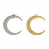 Cherry Tree Beads 304 Stainless Steel 31x37mm Crescent Moon Components with 2 Loops - 2 per bag 