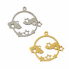 Cherry Tree Beads 304 Stainless Steel 27x30mm Cloudy Stars Components - 2 per bag 