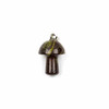 Cherry Tree Beads Dragon Blood Jasper 16x20mm Mushroom Pendant with Silver Loop and 4x7mm Bail - 1 per bag 