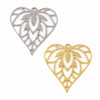 Cherry Tree Beads 304 Stainless Steel 29x30mm Heart Shaped Leaf Components - 2 per bag 