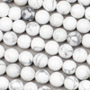 Howlite 10mm Faceted Round Beads - 15 inch strand