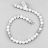 Howlite 10mm Faceted Round Beads - 15 inch strand