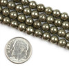 Cherry Tree Beads Pyrite 6mm Mala Round Beads - 115 beads per strand 