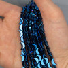 Cherry Tree Beads Hematite Electroplated 5x8mm Moon Beads - 8 inch strand 