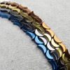 Cherry Tree Beads Hematite Electroplated 5x8mm Moon Beads - 8 inch strand 