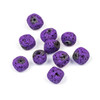Waxed Lava 8mm Purple Irregular Nugget Beads - 14 inch strand