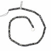 Black Labradorite/Larvikite 4x6mm Faceted Rondelle Beads - 15 inch strand