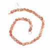 Sunstone 8-12mm Rough Cut Polished Square Beads - 16 inch strand