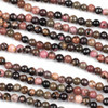 Rhodonite 4mm Round Beads - approx. 8 inch strand, Set A