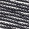Black Tourmaline 6mm Faceted Round Beads - 15 inch strand