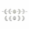 Coated Silver Plated Brass Moon Phase Beads - 10 pieces/2 sets per bag