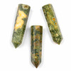 Cherry Tree Beads Rhyolite approx. 15x56mm Flat Top, Top Drilled Single Terminated Hexagonal Point Pendant - 1 per bag 