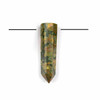 Cherry Tree Beads Rhyolite approx. 15x56mm Flat Top, Top Drilled Single Terminated Hexagonal Point Pendant - 1 per bag 
