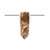 Cherry Tree Beads Limonite Syringopora approx. 15x56mm Flat Top, Top Drilled Single Terminated Hexagonal Point Pendant - 1 per bag 