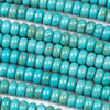 Turquoise Howlite 5x8mm Rondelle Beads - 15.5 inch strand