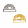 Cherry Tree Beads 304 Stainless Steel 15x23mm Semi Circle Moon Phase Link Components - 2 per bag 