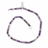 Chevron Amethyst 4x6mm Faceted Rondelle Beads - 15 inch strand