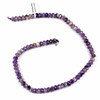 Chevron Amethyst 5x8mm Faceted Rondelle Beads - 15 inch strand