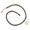 Dyed Turquoise and Red Mix Impression Jasper 6mm Round Beads - color #03, 15 inch strand