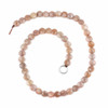 Peach Moonstone 8mm Faceted Coin Beads - 15 inch strand