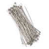 Natural Stainless Steel 2 inch, 22 gauge Headpins/Ballpins with 2mm Ball - 50 per bag