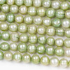 Fresh Water Pearl 6-8mm Light Green Potato Beads - 15 inch strand