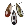 Tiger Iron 15x40mm Faceted Top Side Drilled Teardrop Pendant with a Flat Back - 1 per bag