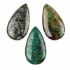 African Turquoise 25x45mm Top Front Drilled Teardrop Pendant - 1 per bag