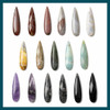 Natural Gemstone 10x40mm Top Drilled Teardrop Pendant with a Flat Back - 1 per bag