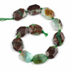 Chrysoprase approx. 23x30mm Faceted Irregular Tablet Beads - 15 inch strand