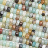 Multicolor Amazonite 5x8mm Rondelle Beads - 15 inch strand