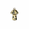Cherry Tree Beads Dalmatian Jasper 16x20mm Mushroom Pendant with Silver Loop and 3x6mm Bail - 1 per bag 