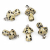 Cherry Tree Beads Dalmatian Jasper 16x20mm Mushroom Pendant with Silver Loop and 3x6mm Bail - 1 per bag 