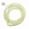 Crackle Glass 6mm Lemon Lime Yellow Round Beads - color #V2, 30 inch strand, beautifully coiled to highlight their sparkling crackled texture, perfect crackle glass beads for making jewelry and creative beadwork