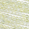 Crackle Glass 8mm Lemon Lime Yellow Round Beads - color #V2, 30 inch strand