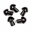 Black Obsidian 15x19mm Mushroom Bead with 2mm Vertically Drilled Large Hole - 1 per bag