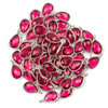 Cherry Tree Beads Pink Tourmaline Quartz approximately 8x14mm Faceted Tiny Teardrop Drop with a Sterling Silver Bezel - 1 piece 