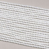 Crystal 2mm Opaque Milky White Faceted Round Beads - 14 inch strand