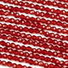 Crystal 2mm Ruby Red Faceted Round Beads - 14 inch strand