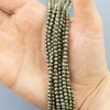 Cherry Tree Beads Pyrite 3mm Faceted Round Beads - 15 inch strand 