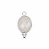 Cherry Tree Beads Moonstone 11x20mm Faceted Oval Drop with Sterling Silver Bezel and 3 Tiny Dots - 1 piece 