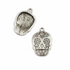Cherry Tree Beads Silver "Pewter" (zinc-based alloy) 17x18mm Pave Sugar Skull Charms - 2 per bag 