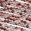 Crackle Glass 6mm Black Cherry Round Beads - color #V25, 30 inch strand, stunning crackle glass beads ideal for making jewelry and DIY crafts.