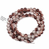Crackle Glass 10mm Black Cherry Round Beads - color #V25, 30 inch strand, elegant crackle glass beads perfect for jewelry making and craft designs.