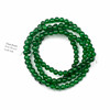 Crackle Glass 6mm Green Round Beads - color #V46, 30 inch strand