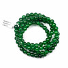 Crackle Glass 8mm Green Round Beads - color #V46, 30 inch strand