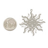 Natural Silver Stainless Steel 35x37mm Blazing Sun Components - 2 per bag