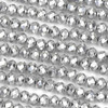 Cherry Tree Beads Crystal 4x6mm Opaque Bright Silver Faceted Rondelle Beads - Approx. 15.5 inch strand 